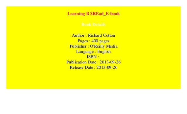 Learning R Book